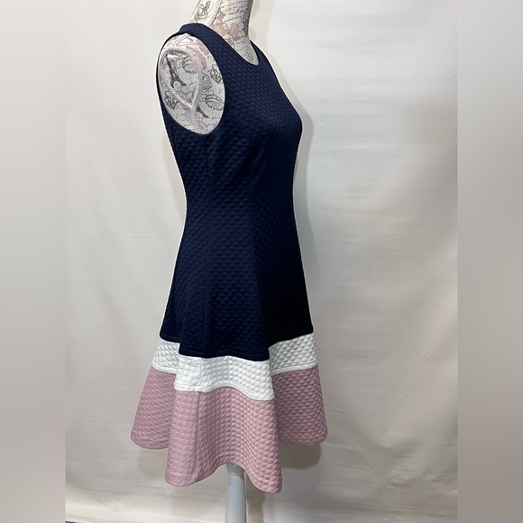ELIZA J  Navy‎ and pink color block sleeveless dress size 6 - Picture 9 of 15